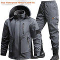 Herren-Arbeitsanzug Winter Verdickte wasserdichte Jacke Hosen-Set Winddichte Outdoor-Arbeitskleidung Winter Zweiteiliges Set Jogginganzüge Herren