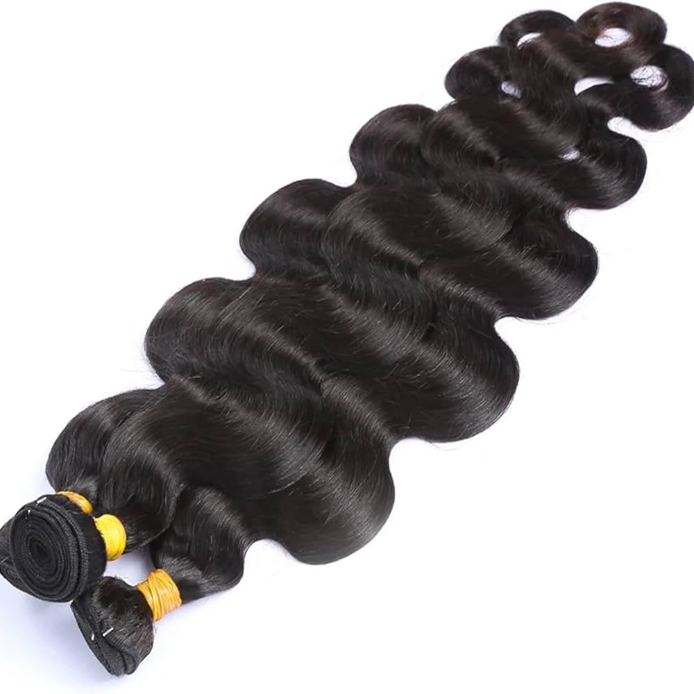 Brazilian Body Wave Human Hair Bundles, 30-Inch Raw Virgin Hair, 2/3/4-Bundle Deal for Women, Sew-In Weave Bundles, Remy Hair Extensions