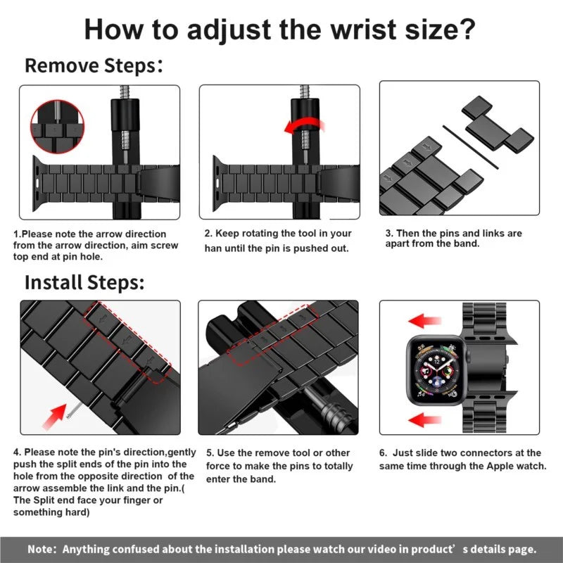 Metal Strap for Apple Watch 12 11 10 46mm 42mm Ultra 4/3/2 49mm Stainless Steel Wristband for IWatch 9 8 7 6 5 SE 45mm 41mm 44mm