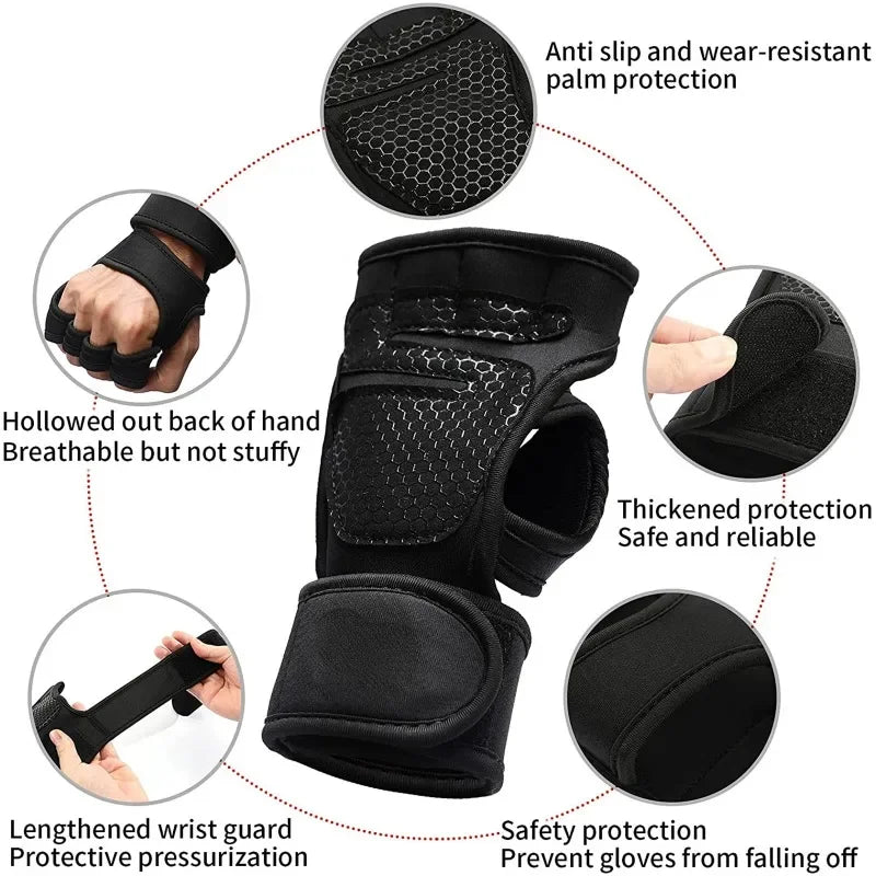 Half-Finger Weightlifting Gloves for Gym and Cycling
