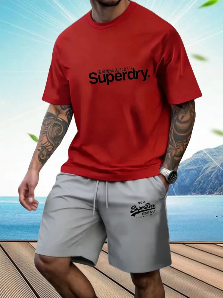 2026 neue Herren-Sportbekleidung Kurzarm-T-Shirt und Sportshorts Sommer Casual Jogginghose Set Herren zweiteilige T-Shirt-Sets
