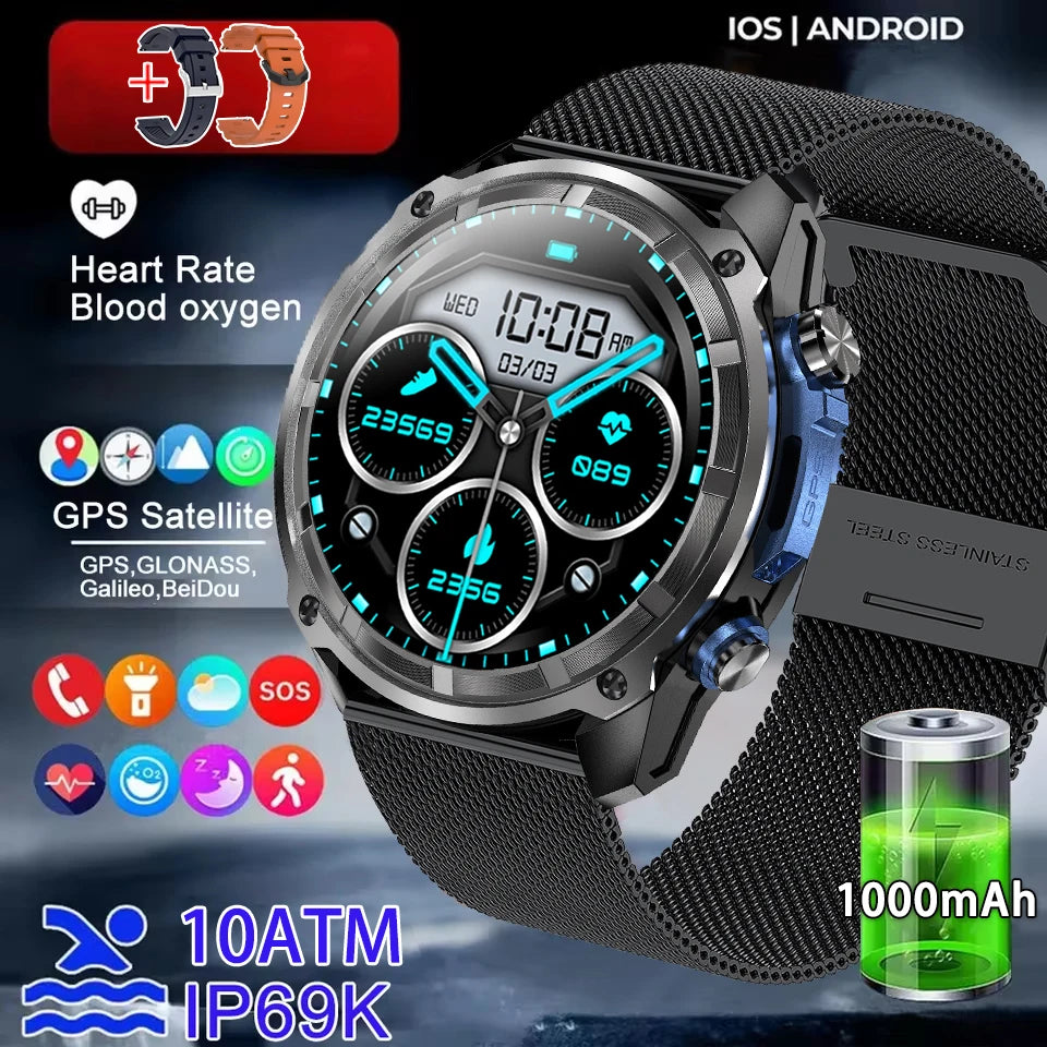 Smartwatch AMOLED da 1,43″ con GPS e chiamate Bluetooth