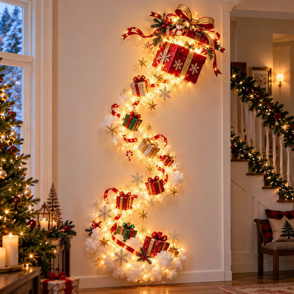 Weihnachten,Bethlehem-Glaubensstern,Beleuchtete Krippen-Wanddekoration,Leuchtender Weihnachtsanhänger,LED-Licht für die Innendekoration des Zuhauses