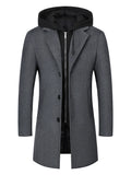 Male Oversized 4XL Winter Men's Wool Coat New Solid Color Men Coat Wool Fashion Casual Business Coat Mid-length Top Trench Coat