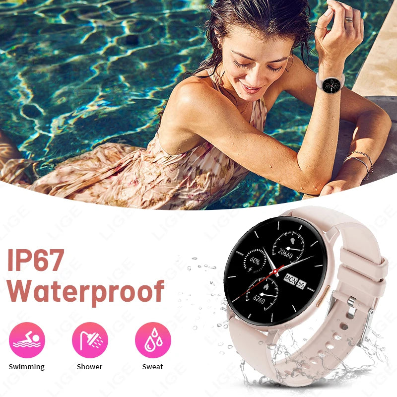 LIGE Bluetooth Calling Smartwatch with Customizable Dial