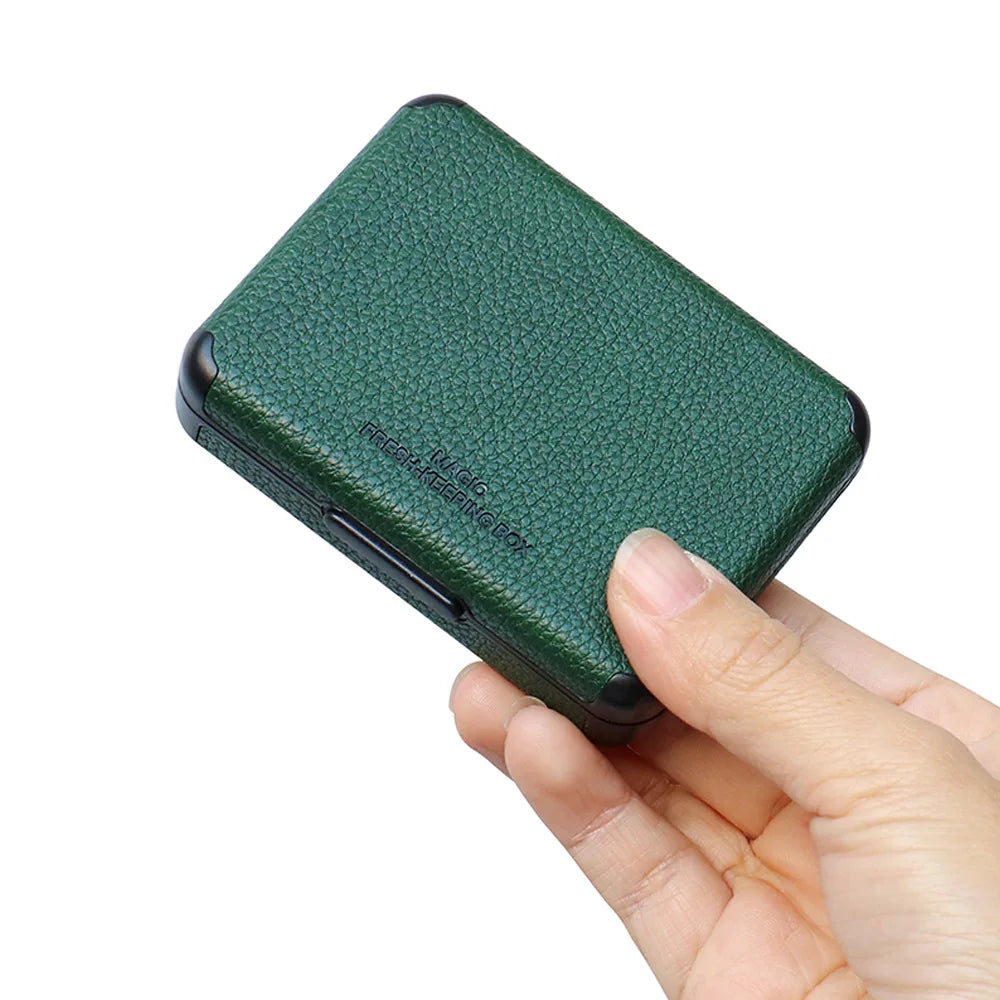 Étui en cuir litchi, boîte à cigarettes portable pour IQOS ILLUMA/ILLUMA ONE/ILLUMA PRIME, étui de protection pour accessoires de fumeur