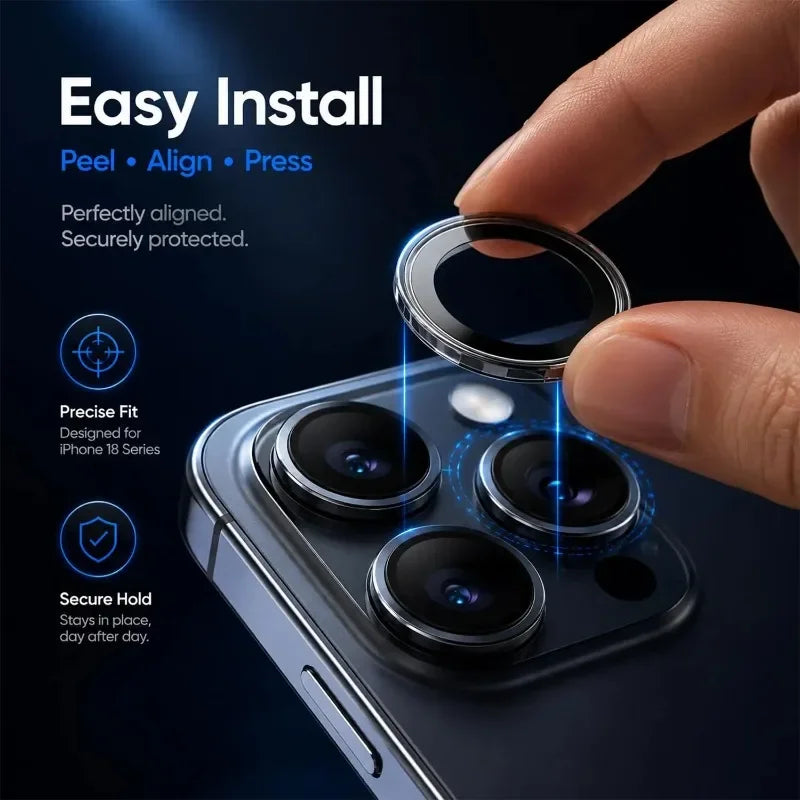 Hard PC Anti‑Scratch Individual Camera Lens Protector HD Lens Cover Cap for IPhone Duo 18 17 Pro Max 17Air Phone Accessories