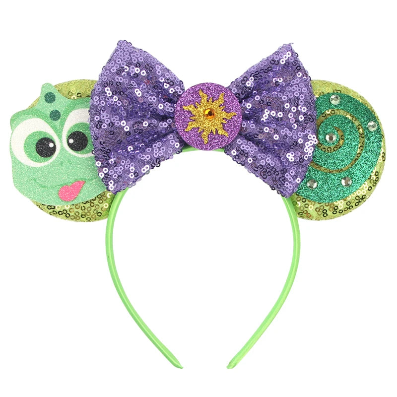 2026 New Style Sequin Ear Headband Sequin Bows Girl Adult Kids Halloween Party Cosplay Hair Accessories Princess Hairband
