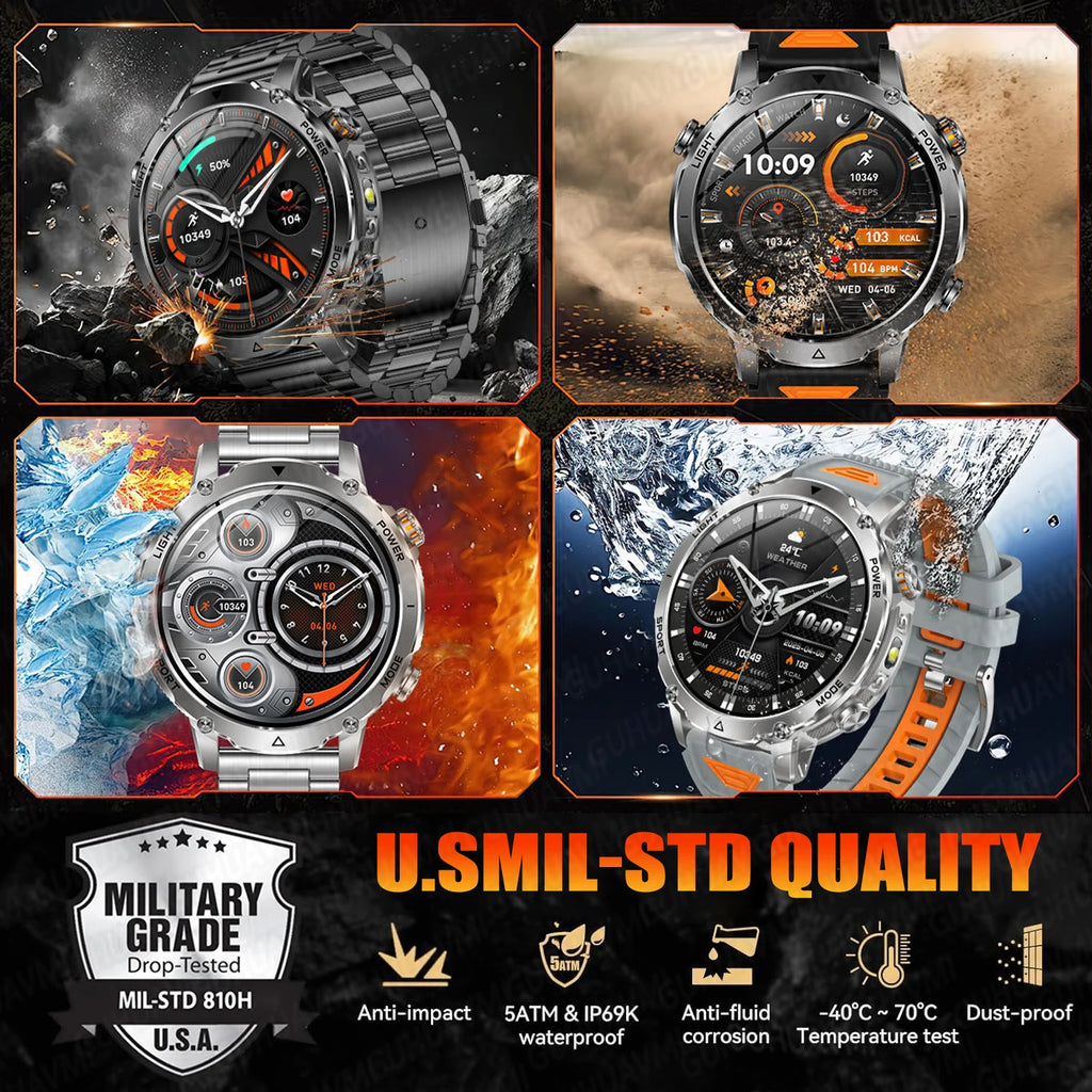 Smartwatch outdoor AMOLED da 1,7″ con chiamate Bluetooth
