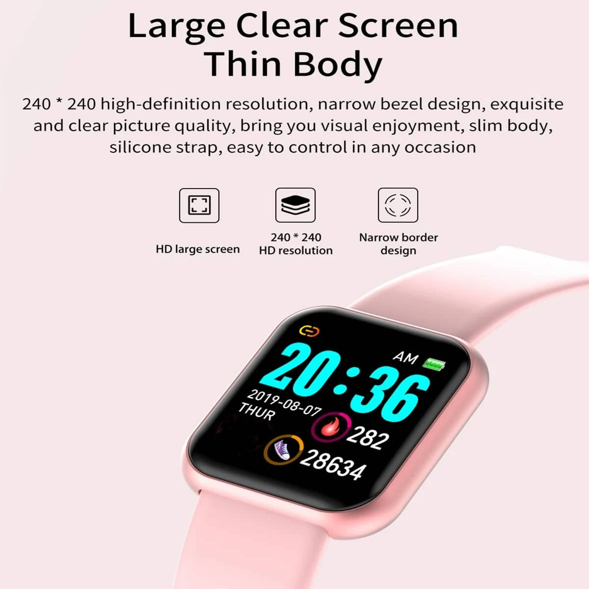 Braccialetto smart TFT da 1,44″ per attività e notifiche