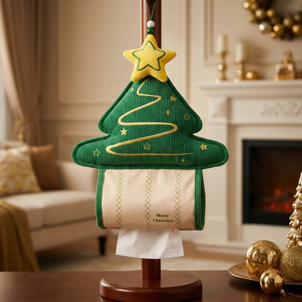 Christmas tree, Christmas-themed pull-out tissue box, bedroom sofa, living room decoration, Christmas gift for friends