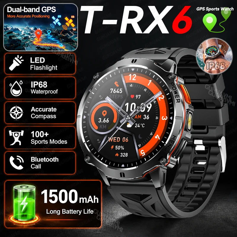 T-RX6 Ultra GPS Sports Smartwatch with Compass