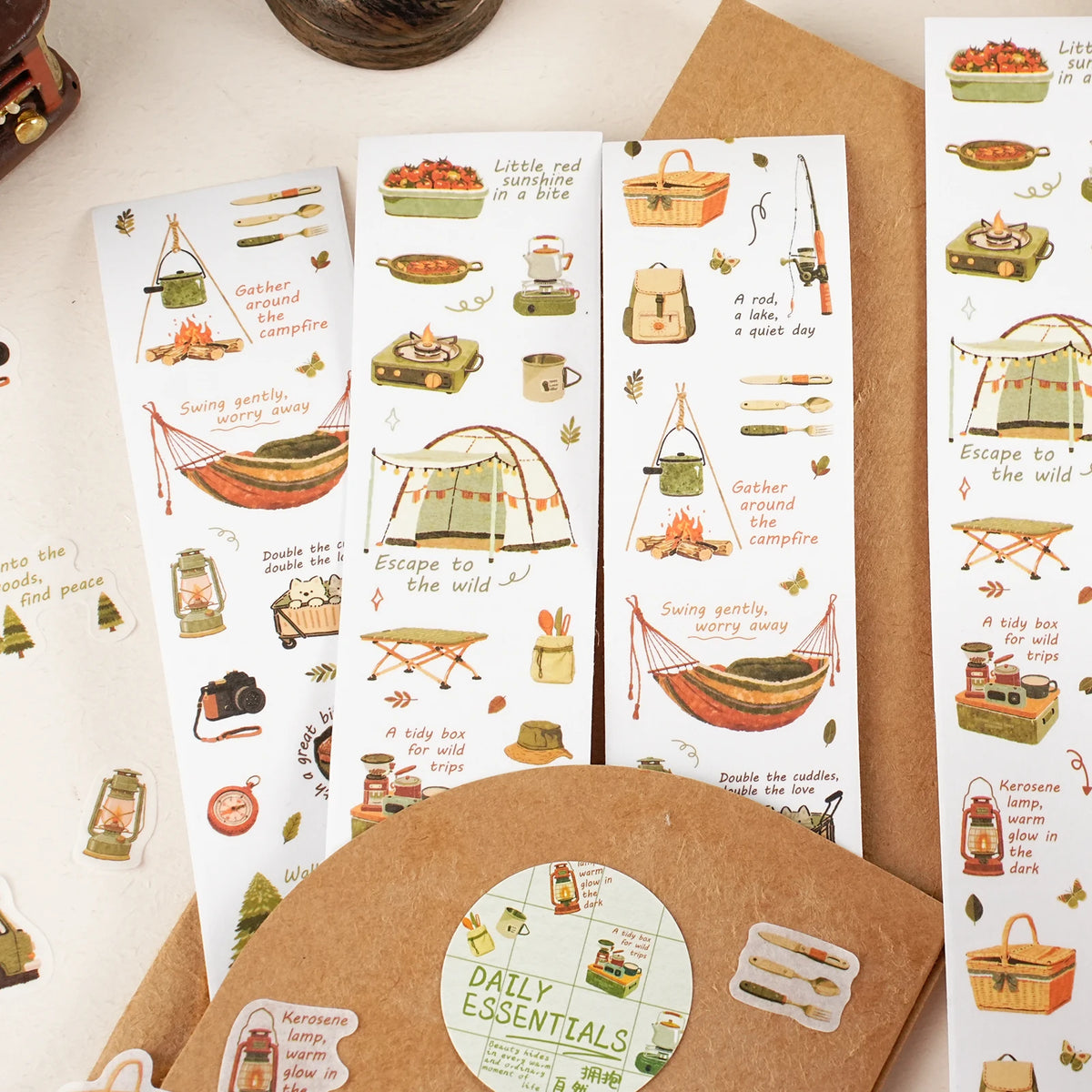 200 cm/roll INS Coffee Bread Cafe-Themed Masking Tape Decorative Label Stickers for Journals, Scrapbooks, Diaries, Albums, and Stationery