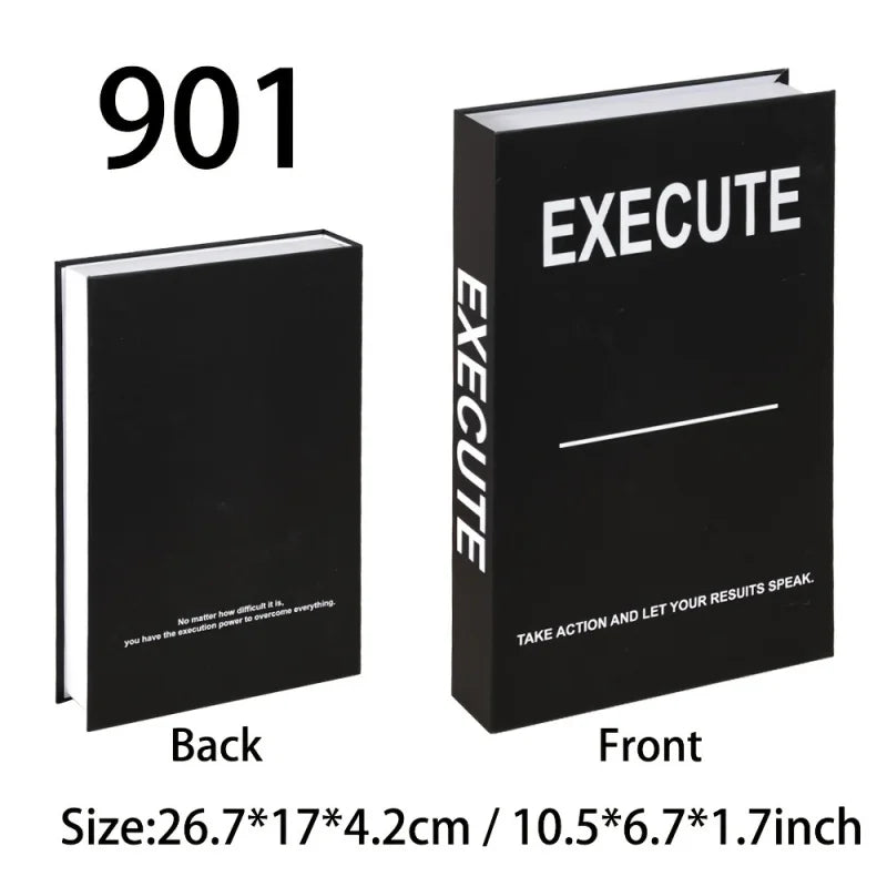 Lot de 3 livres décoratifs inspirants pour bureau, adaptés à la décoration du bureau à domicile, de la pièce, faux livres, décoration d'intérieur