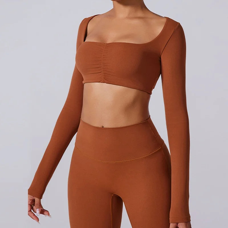 Yoga-Set für Damen, Top und Leggings