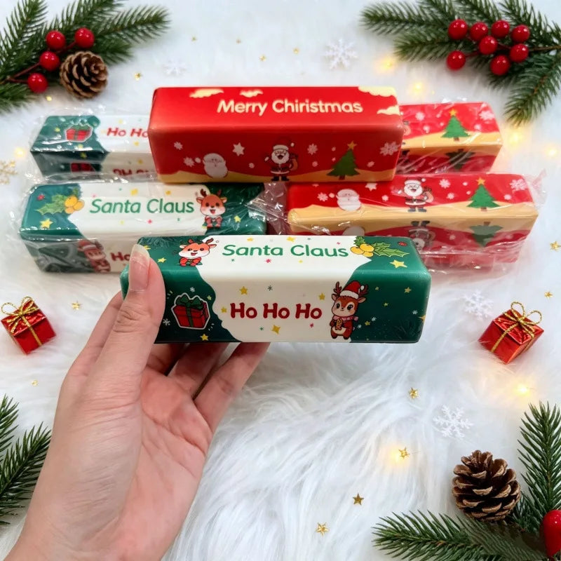 Weihnachtlicher Butterriegel aus PU-Schaum mit langsamem Rückprall, knusprig-weiches Squishy-Dekoobjekt, Gratisgeschenk, Stressabbau, Party-Mitgebsel