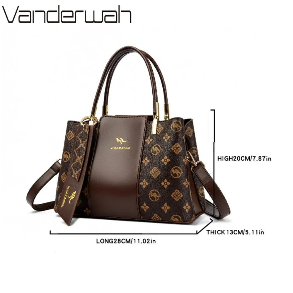Genuine Brand Sac Leather Luxury Handbags Women Bags Designer Handbags High Quality Ladies Shoulder Hand Bags for Women 3 layers