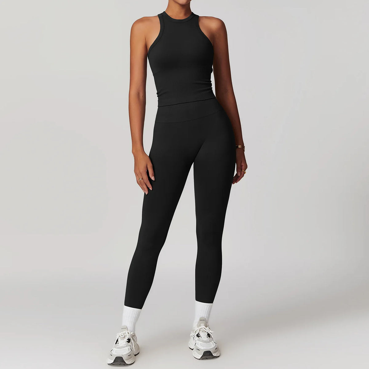 Conjunto de yoga de mujer, top y leggings