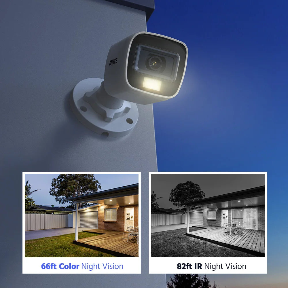 ANNKE 5-MP-Überwachungskameras mit Smart Light und Audioaufzeichnung, 5-MP-Bullet-Kameras, wetterfeste Sicherheitskameras für den Außenbereich
