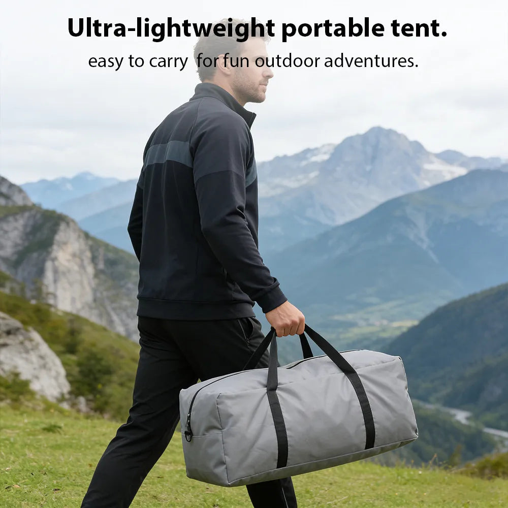 Outdoor Folding Camping Tent for 4-6 Person Tow-Bedroom And One-living Room Design Portable RainProof SunProof Tents for Hiking Travel Fishing