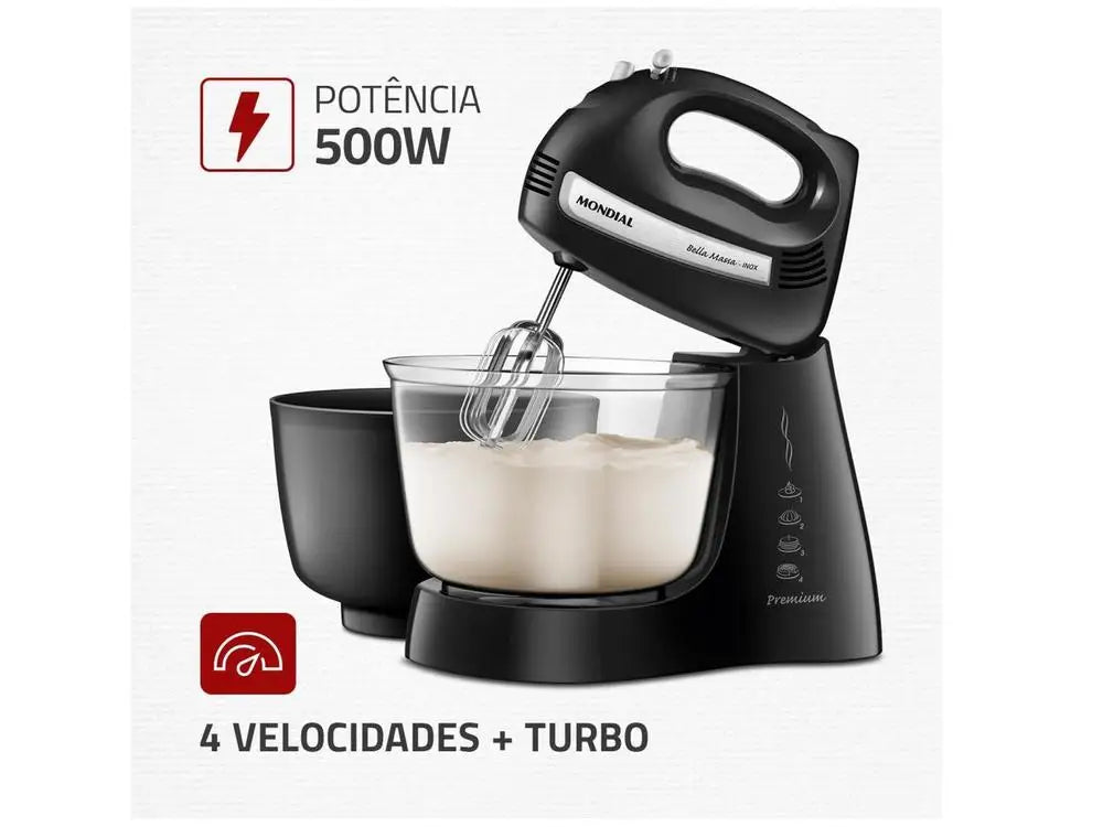 Batidora Mondial 400 W Bella Massa B-23 Np - 220 V