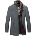 Men Winter Business Casual Woolen Blends Trench Coats New Man Thicker Warm Cashmere Overcoats High Quality Male Wool Blends 3XL