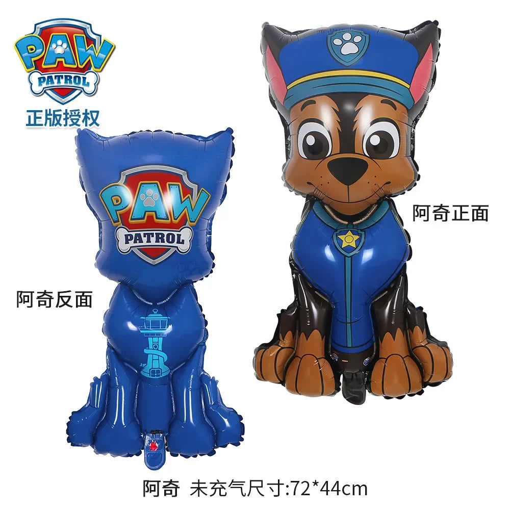 8-teiliges neues PAW Patrol Geburtstag-Dekorations-Set mit Ballons, Folienballons Chase, Marshall und Skye für Kinderpartys