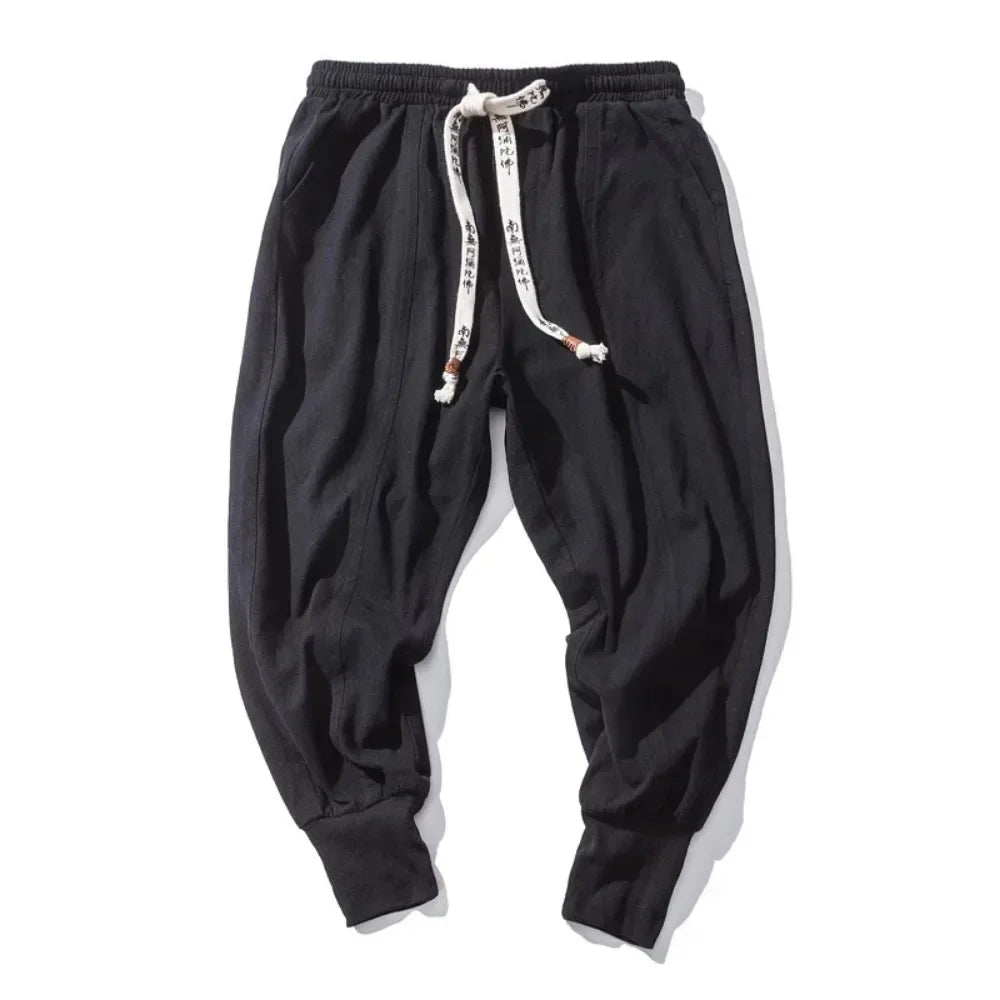 Men Harem Pants Streetwear Cotton Joggers New Baggy Hip Hop Fashion Pants Casual Solid Trousers Male Trendy Sweatpants