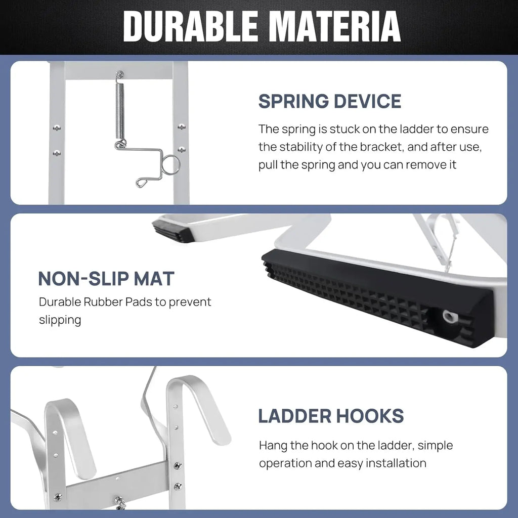 BRIEFNESS Universal Ladder Standoff, Anti-Slip Stabilizer, Universal V/I-Shaped Corner Stay with Non-Slip Design, Easy to Install