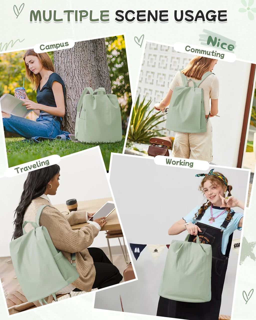 Backpack For Women, Simple Modern Backpack, Lightweight Work Backpack Women, Sac à Dos Femme, Anti Theft Travel Backpack
