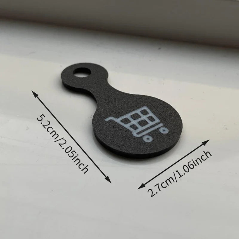 3er-Pack Einkaufswagen-Chip-Schlüsselanhänger, 3D-Kunststoff-Entriegelungshilfe für Einkaufswagen, kompaktes und wiederverwendbares Supermarkt-Zubehör