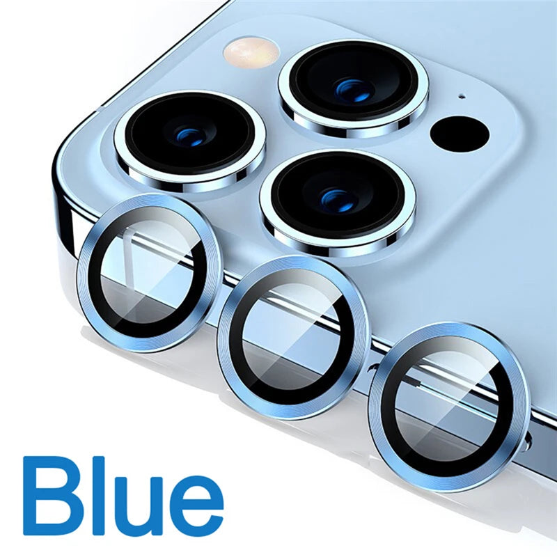 3Pcs/1Set Glass Camera Caps for iPhone 18 17 16 17E 16E Pro Max Metal Frame Lens Protector for Apple 15 14 Plus 11 12 13 Pro Max