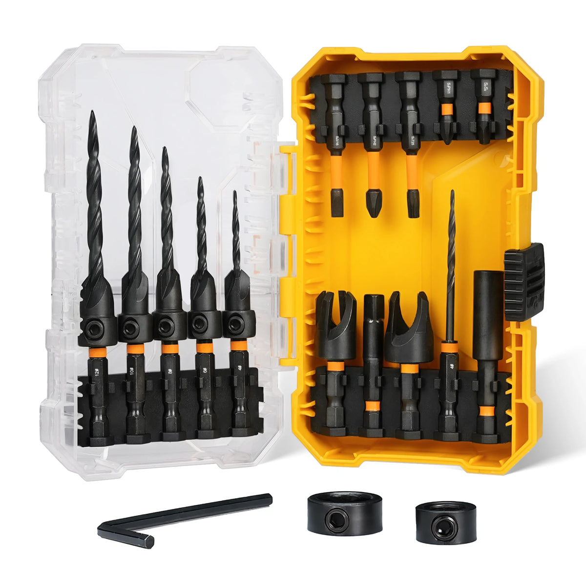 Set da 18 punte svasatrici per legno SHINYORK