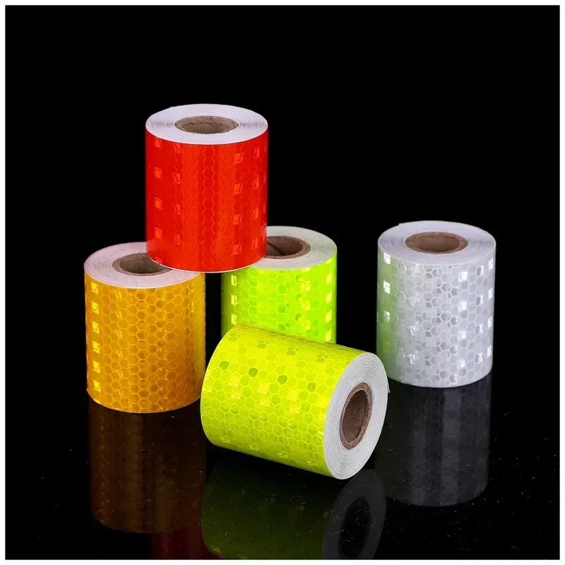 6 colores, cinta reflectante de 5 cm x 3 m, adhesivo reflectante para coche, camión y remolque, accesorios de seguridad