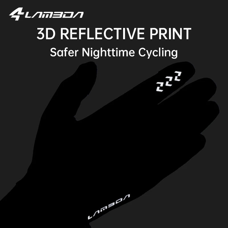 LAMEDA 5-15℃ Cycling Gloves Autumn And Winter Touchscreen Full Finger Thermal Gloves Road Mountain Warm Bike Gloves For Men