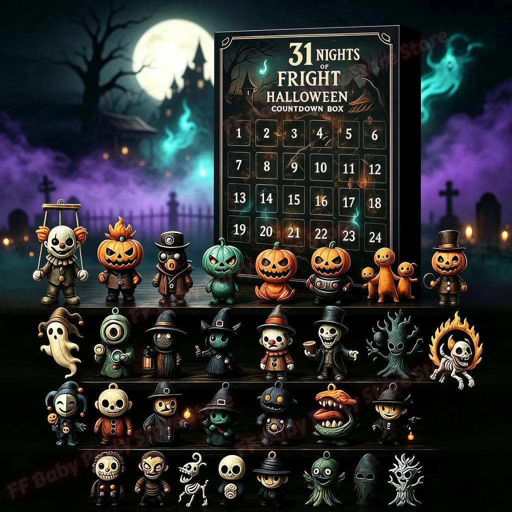 Calendario de Adviento de Halloween 2026: 31 noches de terror, caja de cuenta atrás con mini figuras espeluznantes en 3D, regalo para fiestas de Halloween