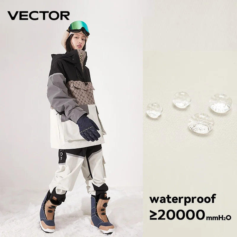Giacca da sci donna VECTOR HXF70073 con cappuccio
