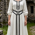 Ceinture longue bohème vintage pour femme - Corde tressée ajustable avec franges et nœud coulissant, style artisanal pour Halloween