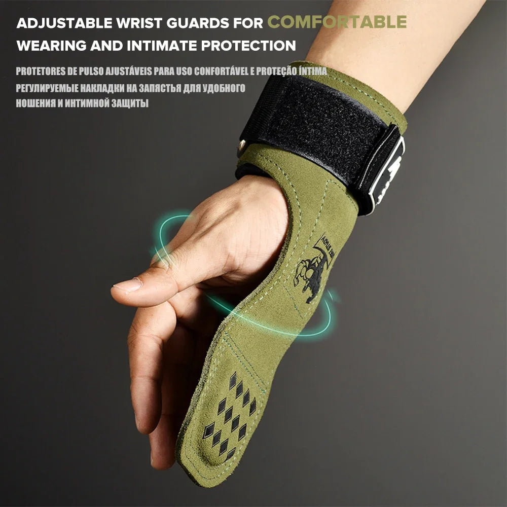 Leather Half-Finger Gym Gloves for Weightlifting and Cycling