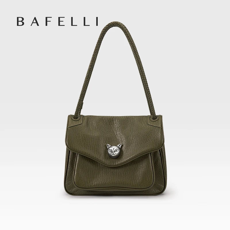 BAFELLI Trendy Chained Tote Bag for Women, Soft Leather Crossbody & Shoulder Bag, 2026 New Fashion Chic Luxury Handbag