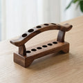 Walnut-Tone Wooden Desk Organizer