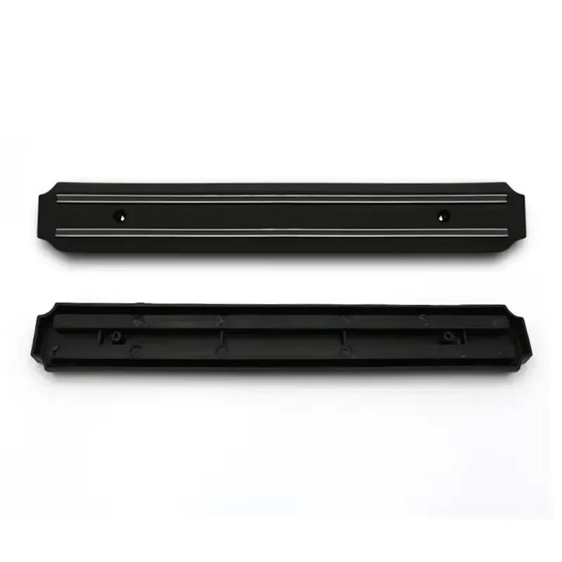 Powerful Magnetic Knife Holder, Multifunctional Wall-Mounted Knife Rack, Black, Practical Kitchen Organizer, No Drilling Required