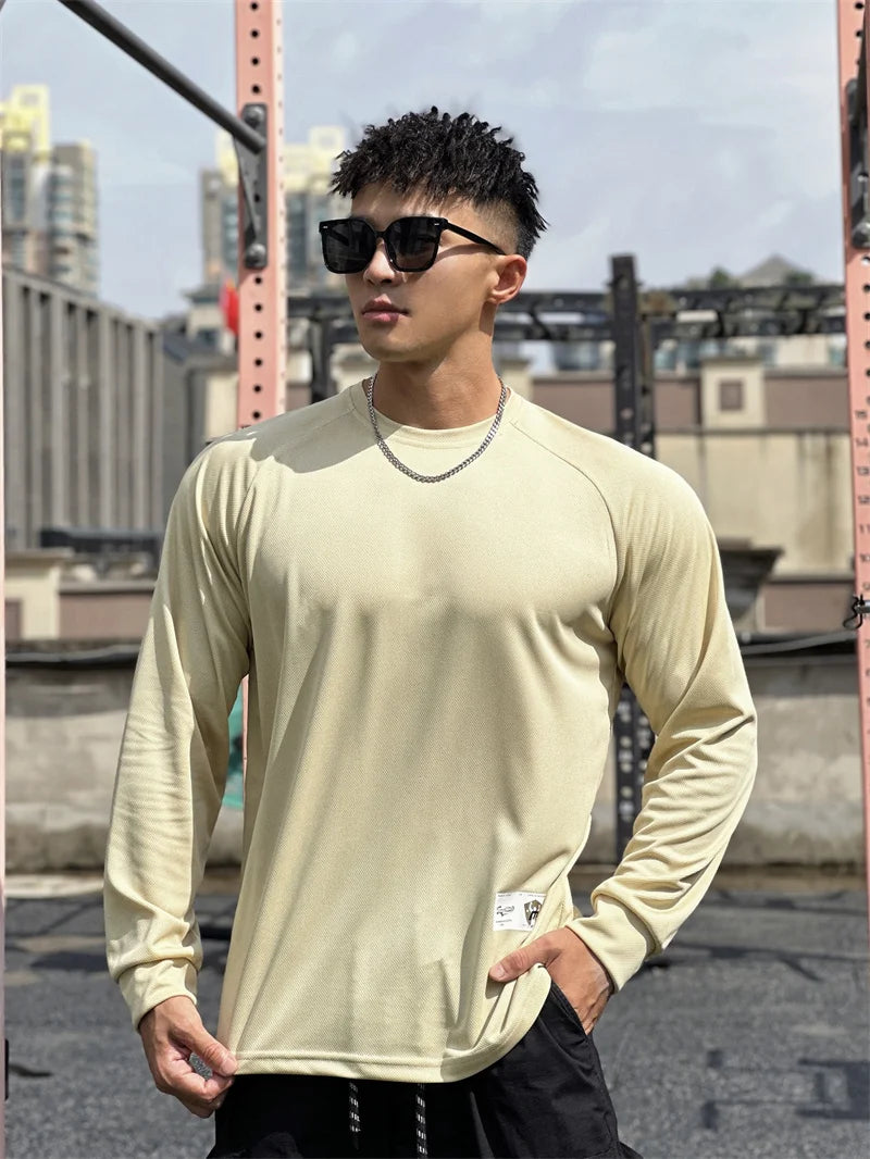 Maglia uomo girocollo a maniche lunghe