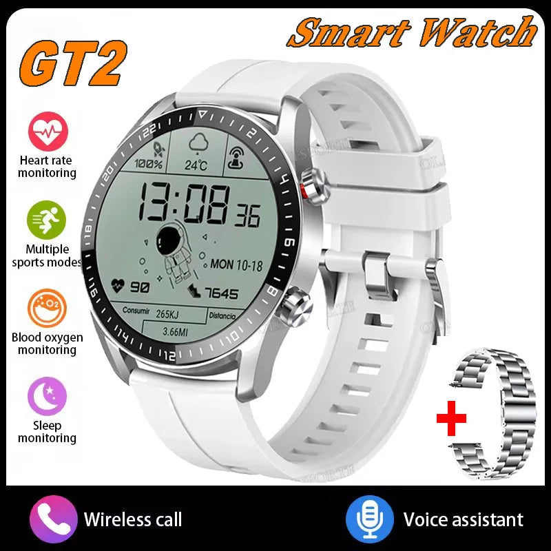 GPS ECG+PPG Bluetooth Call Smart Watch Men 2025 Sports Bracelet Waterproof Custom Watch Face Men SmartWatch For IOS Android HT30