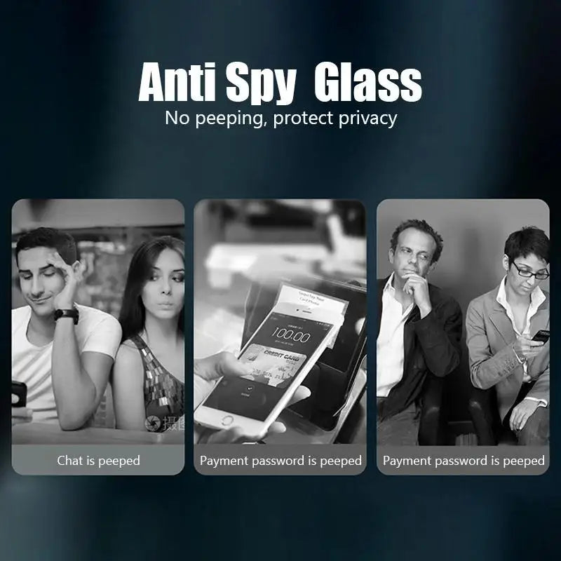 3PCS Anti-Spy Glass for IPhone 18 17 16 15 14 13 12 11 Pro Max Privacy Screen Protector for IPhone 13Mini 14Plus 14Pro Glass 16e
