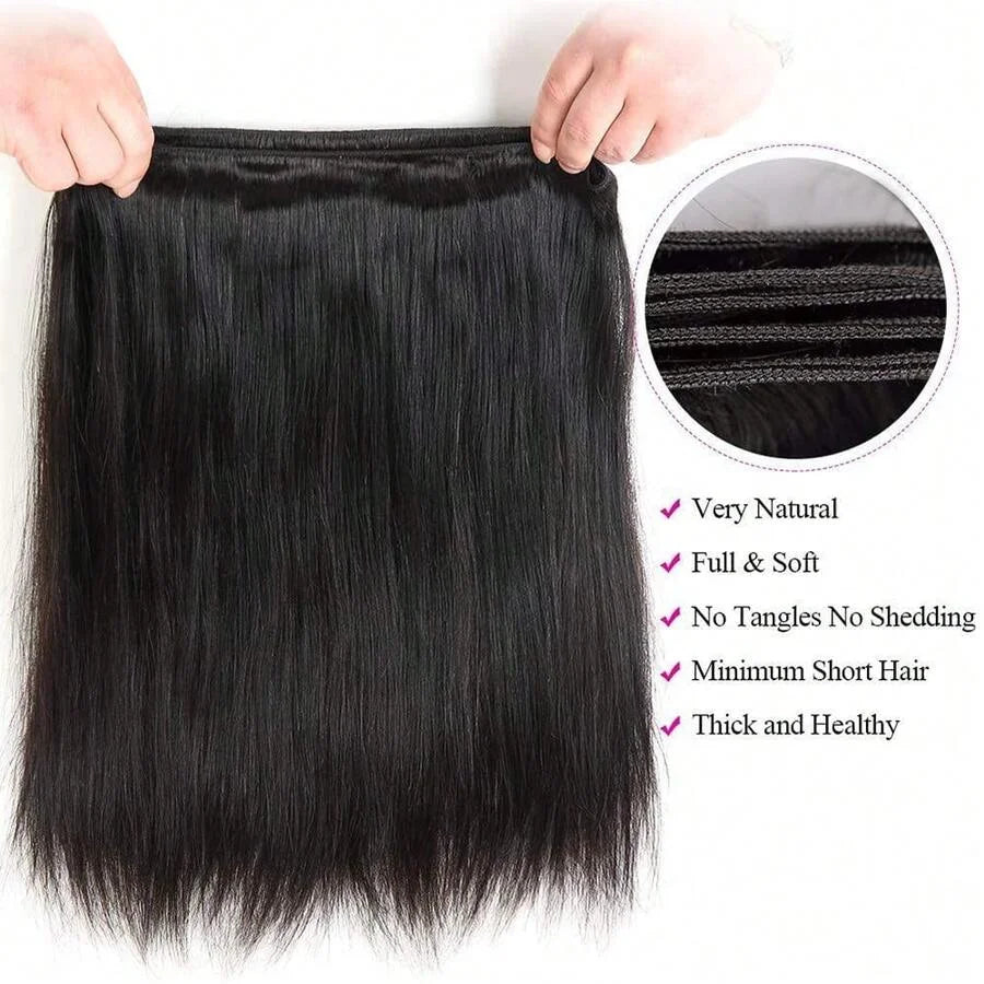 30 40 Inch Bone Straight Human Hair Bundles 1/3/4 Bundles Raw Hair Bundles Human Hair Brazilian Virgin Hair Natural Color