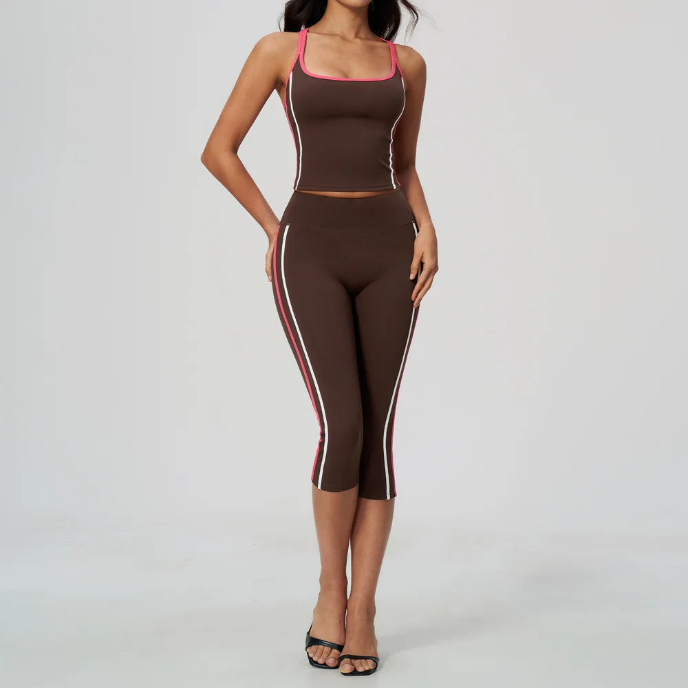 Ensemble yoga femme, 2 pièces, haut et legging
