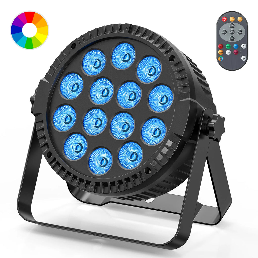 U'King 80W Par Scheinwerfer 4-in-1 RGBW 14 LED Bühneneffektlicht DMX512 Par Licht mit Fernbedienung für KTV Bar DJ Disco