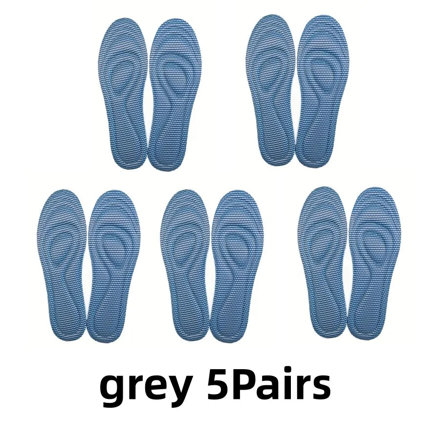 4 Stück Einweg-Einlegesohlen aus Memory-Schaum für Schuhe, antibakteriell, geruchsneutralisierend und schweißabsorbierend, Einlagen für Sport- und Laufschuhe