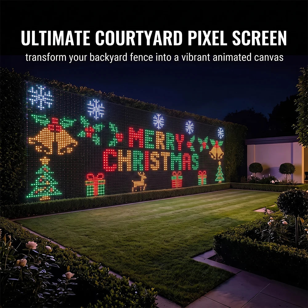 32×5FT 1536 LED Smart Christmas Net Lights,Outdoor Mesh Lights for Bushes Patio Decor,Color Changing DIY Mode Timer Waterproof